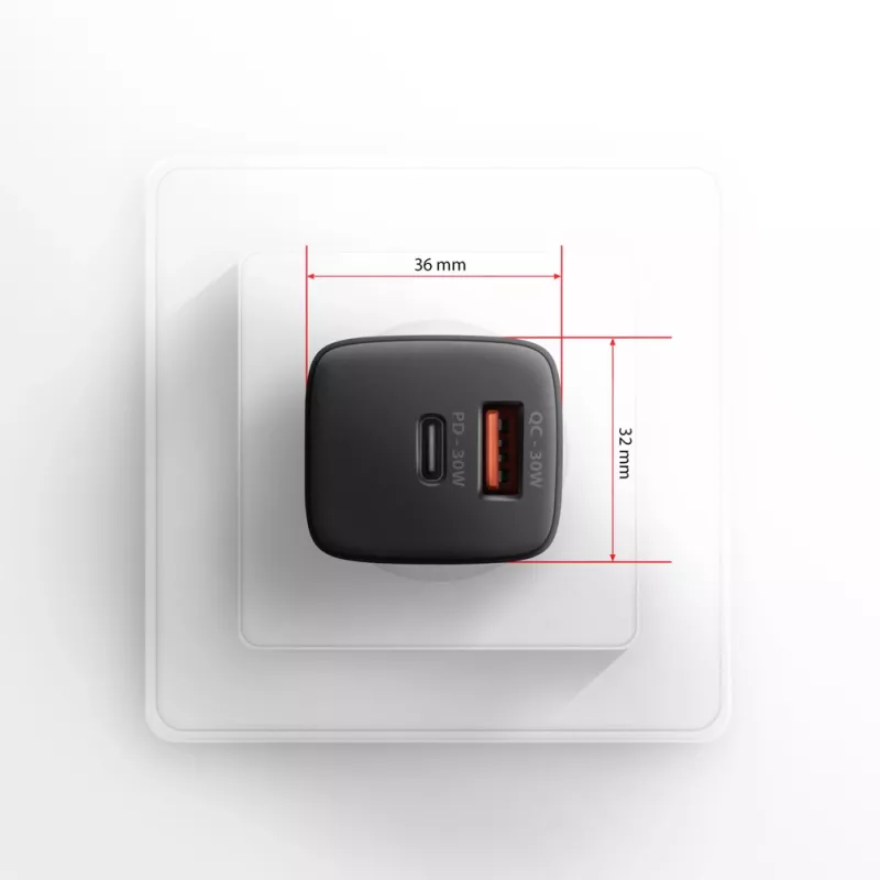 Ładowarka sieciowa Axagon ACU-PQ30 PD3.0 & QC4+ 2xWYJŚCIA 30W