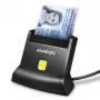 Stacjonarny czytnik kart inteligentnych/ID USB Axagon Universal z długim kablem USB-A. Nadaje się do aplikacji eObanka. czytnik kart inteligentnych Wewnętrzny USB 2.0 Czarny