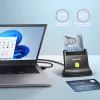 Stacjonarny czytnik kart inteligentnych/ID USB Axagon Universal z długim kablem USB-A. Nadaje się do aplikacji eObanka. czytnik kart inteligentnych Wewnętrzny USB 2.0 Czarny