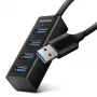 Axagon HUE-M1A 4x USB 3.2 Gen 1 MINI hub, metal, kabel USB-A 20 cm