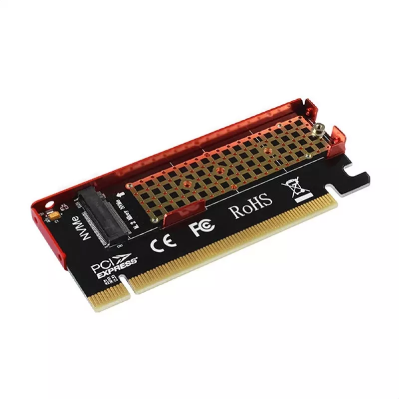 Axagon PCEM2-S PCIe x16 – adapter gniazda M.2 NVMe M-key, z pasywnym aluminiowym radiatorem
