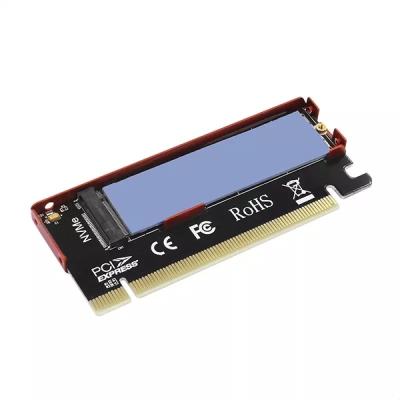 Axagon PCEM2-S PCIe x16 – adapter gniazda M.2 NVMe M-key, z pasywnym aluminiowym radiatorem