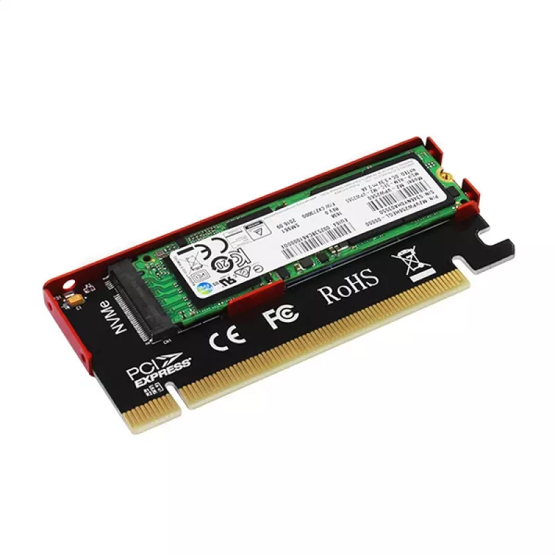Axagon PCEM2-S PCIe x16 – adapter gniazda M.2 NVMe M-key, z pasywnym aluminiowym radiatorem