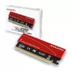 Axagon PCEM2-S PCIe x16 – adapter gniazda M.2 NVMe M-key, z pasywnym aluminiowym radiatorem