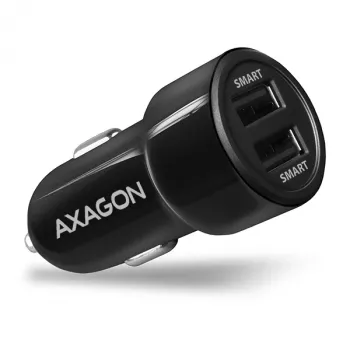 Axagon PWC-5V5 SMART ładowarka samochodowa 24W, 2x port USB-A, 5V/2,4A + 5V/2,4A