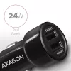 Axagon PWC-5V5 SMART ładowarka samochodowa 24W, 2x port USB-A, 5V/2,4A + 5V/2,4A