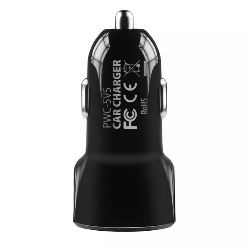 Axagon PWC-5V5 SMART ładowarka samochodowa 24W, 2x port USB-A, 5V/2,4A + 5V/2,4A