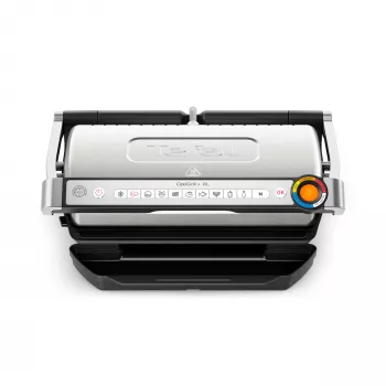 Grill kontaktowy Tefal OptiGrill + XL GC728D10, 2000 W, płyty nieprzywierające 800 cm², 9 programów, powierzchnia grzewcza 400×200 mm