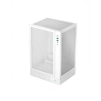 Obudowa PC DeepCool R-CH170-WHNPI0D-G-1 Tower biała, Mini-ATX, wyświetlacz LED, GPU 305 mm, chłodzenie CPU 172 mm