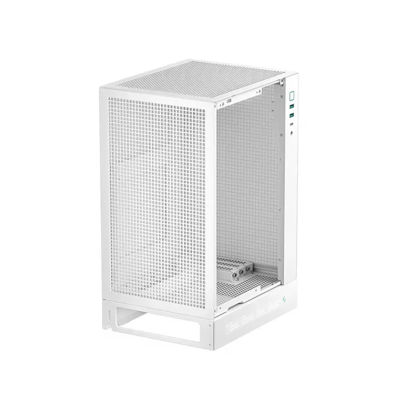 Obudowa PC DeepCool R-CH170-WHNPI0D-G-1 Tower biała, Mini-ATX, wyświetlacz LED, GPU 305 mm, chłodzenie CPU 172 mm