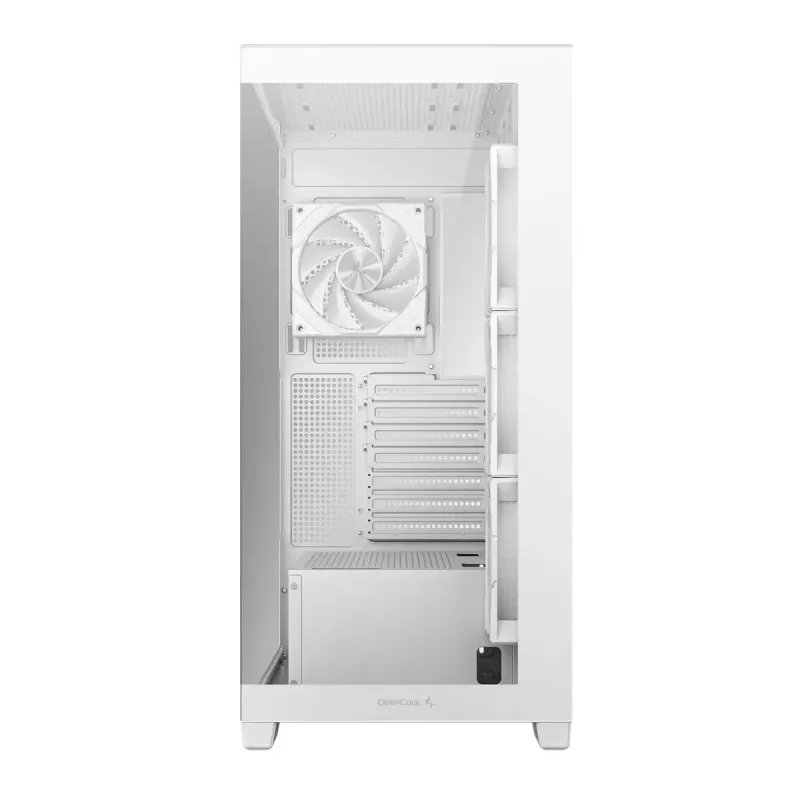 Obudowa PC DeepCool CG580 4F WH Midi Tower ATX/Micro ATX/ITX, hartowane szkło, 3×120mm + tylny 120mm wentylator, biała