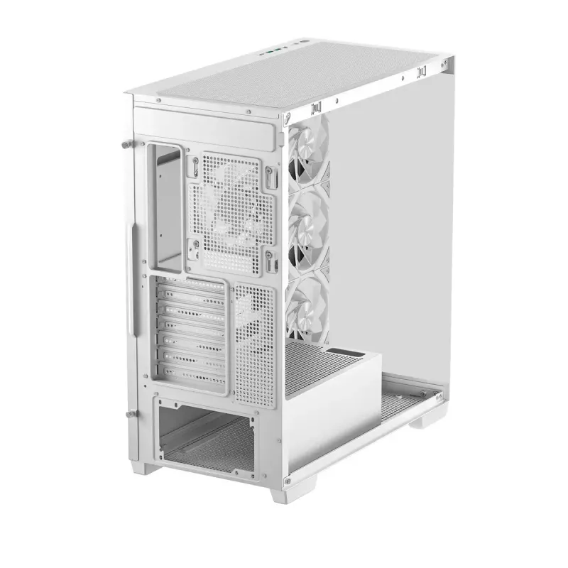 Obudowa PC DeepCool CG580 4F WH Midi Tower ATX/Micro ATX/ITX, hartowane szkło, 3×120mm + tylny 120mm wentylator, biała