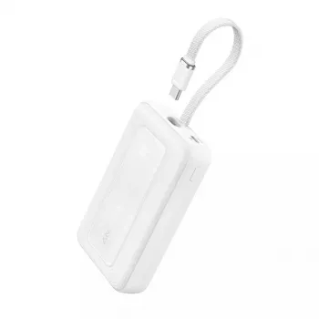 Powerbank Anker Zolo 10000mAh, 30W Super Fast Charging, zintegrowany kabel USB-C, biały