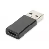 DIGITUS adapter USB Type-C, typ A na C M/Ż, 3A, 5Gb, wersja 3.0, czarny