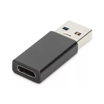 DIGITUS adapter USB Type-C, typ A na C M/Ż, 3A, 5Gb, wersja 3.0, czarny