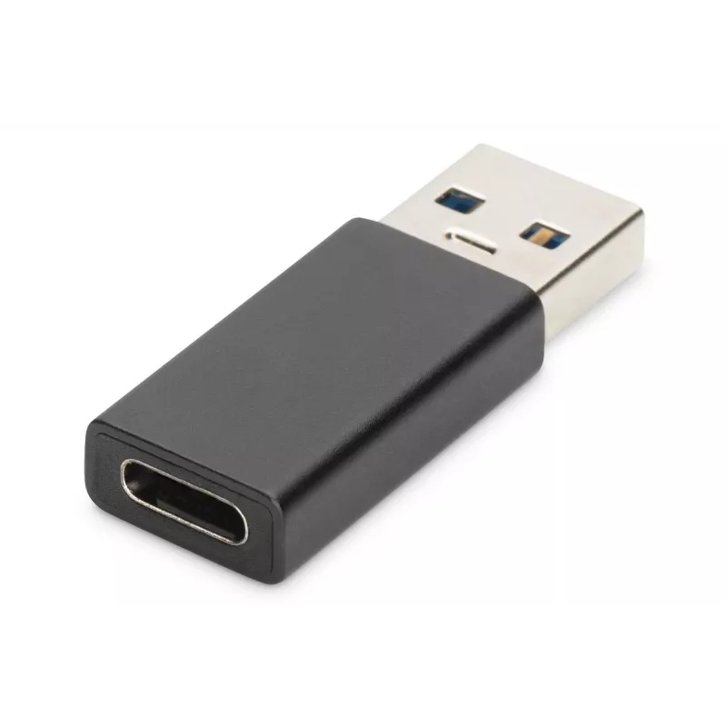 DIGITUS adapter USB Type-C, typ A na C M/Ż, 3A, 5Gb, wersja 3.0, czarny