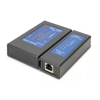 DIGITUS Tester kabli – tester jednostronny tester PoE z etui