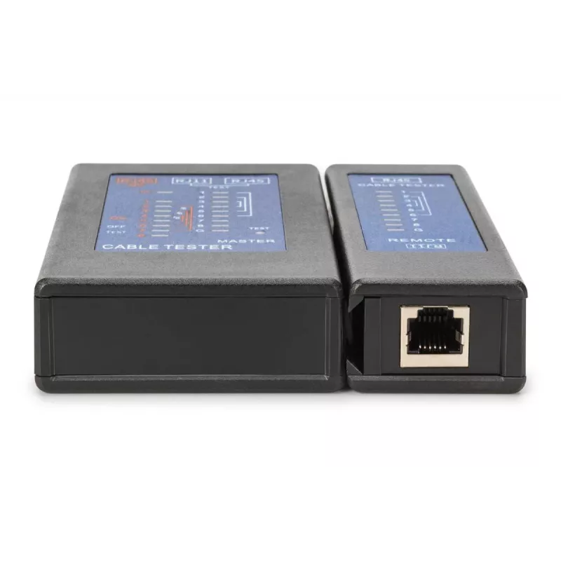 DIGITUS Tester kabli – tester jednostronny tester PoE z etui