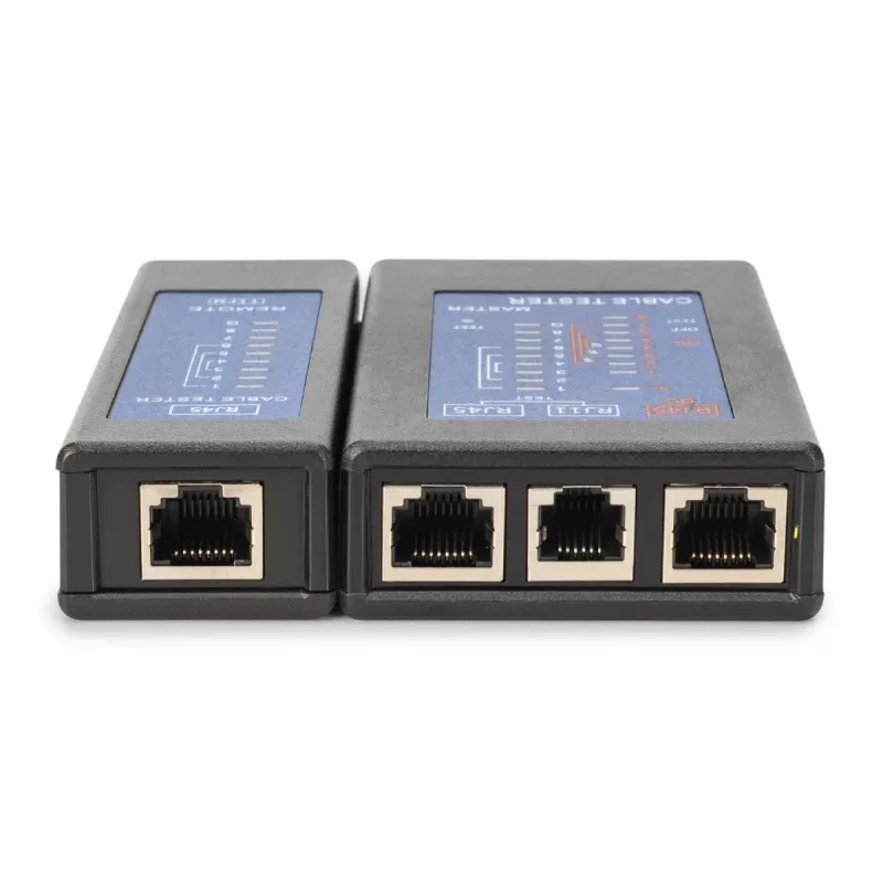 DIGITUS Tester kabli – tester jednostronny tester PoE z etui