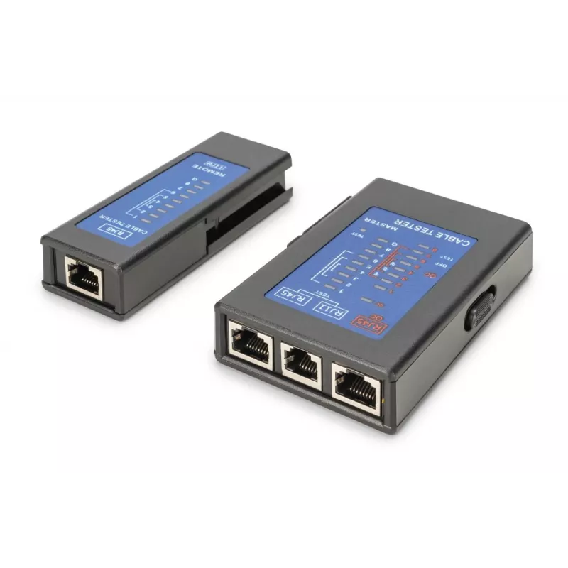 DIGITUS Tester kabli – tester jednostronny tester PoE z etui