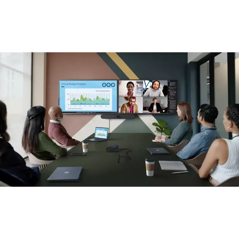 DELL P5525QC Cyfrowy panel informacyjny 138,8 cm (54,6 cala) LCD 400 cd/m² 4K Ultra HD Czarny