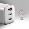 Ładowarka sieciowa Axagon ACU-DPQ65W PD3.0 & QC4+ 3x WYJŚCIA 65W