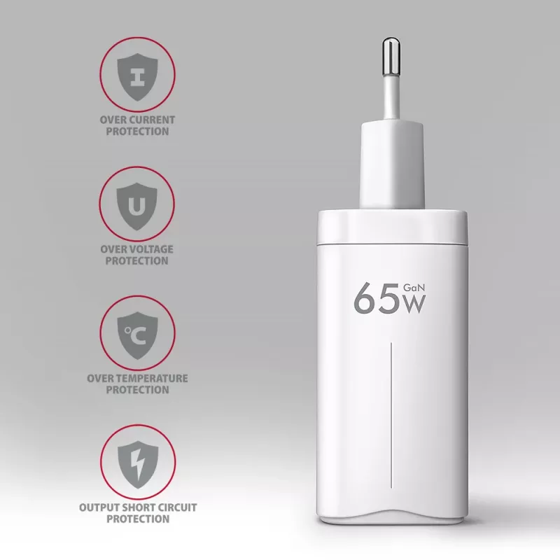 Ładowarka sieciowa Axagon ACU-DPQ65W PD3.0 & QC4+ 3x WYJŚCIA 65W