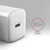 Ładowarka sieciowa Axagon ACU-PD30W 1x QC3.0/AFC/FCP/PD Type-C 30W Biała