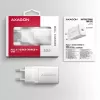 Ładowarka sieciowa Axagon ACU-PD30W 1x QC3.0/AFC/FCP/PD Type-C 30W Biała