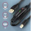 Axagon ADR-210B USB 2.0 A-M -> B-M aktywny kabel łączący/repeater 10m