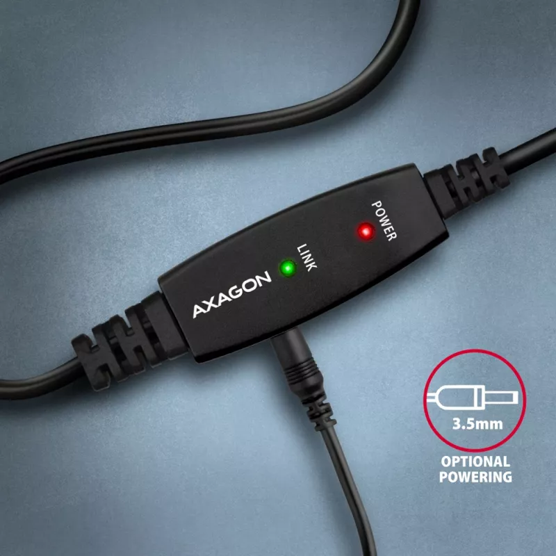 Axagon ADR-210B USB 2.0 A-M -> B-M aktywny kabel łączący/repeater 10m
