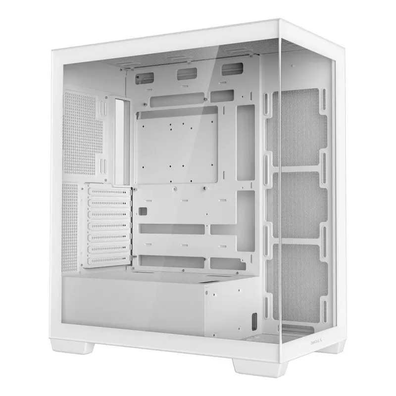 Obudowa PC DeepCool CG580 WH Biała — ATX/mATX/ITX, hartowane szkło, obsługuje wentylatory 120/140 mm, 3,5 cala×2, 2,5 cala×3, USB 3.2 Gen1