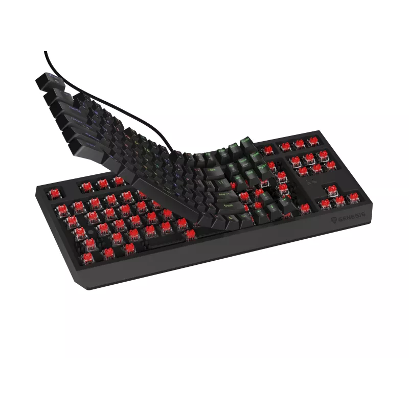 Klawiatura gamingowa GENESIS Thor 230 TKL USB + RF Wireless + Bluetooth QWERTY Czarny