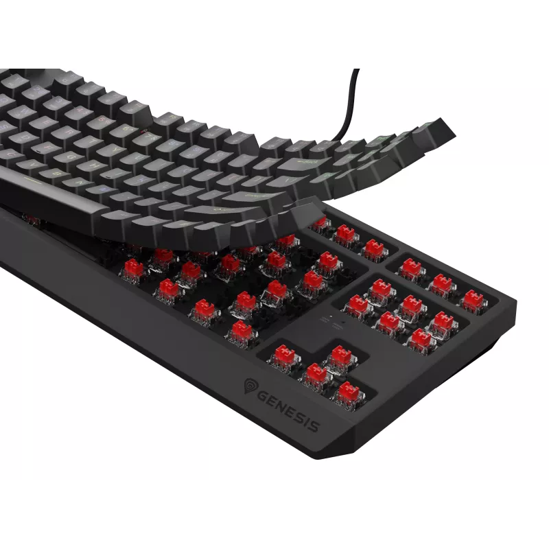 Klawiatura gamingowa GENESIS Thor 230 TKL USB + RF Wireless + Bluetooth QWERTY Czarny