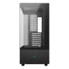 Obudowa PC DeepCool CH690 DIGITAL Tower Czarna — ATX/Micro-ATX/Mini-ITX, wyświetlacz LCD, 3 wnęki 2,5 cala + 1 wnęka 3,5 cala, GPU do 450 mm, chłodzenie CPU do 182 mm