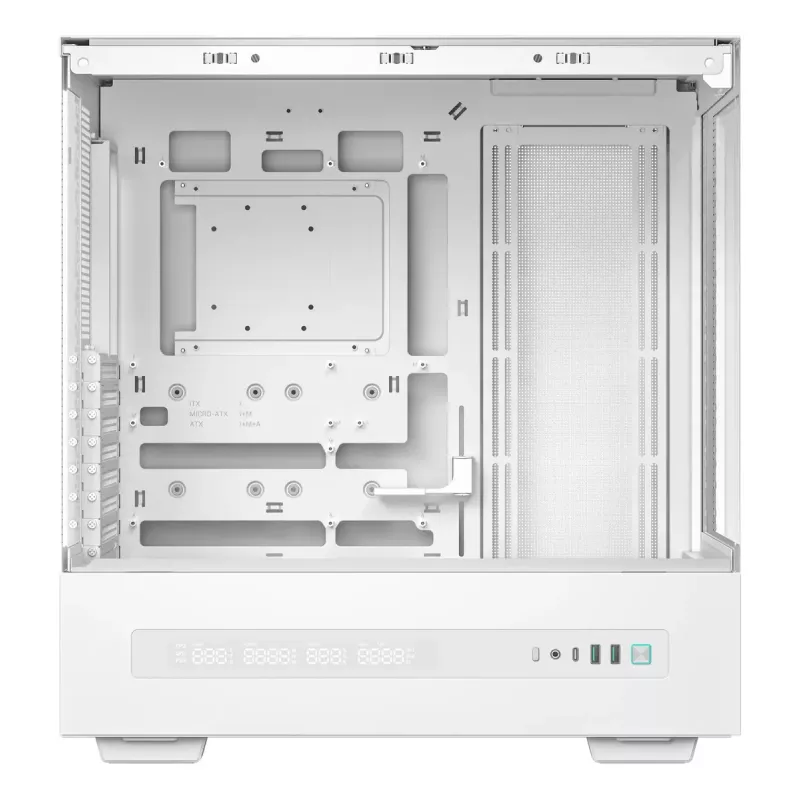 Obudowa PC DeepCool CH690 Tower White — wsparcie ATX/microATX, wyświetlacz LCD, 3x wnęka 2,5 cala, 1x 3,5 cala, GPU do 450 mm, wysokość chłodzenia CPU 182 mm