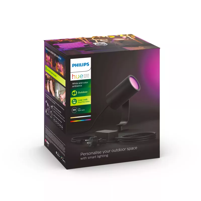 Philips Hue biały and colour ambience Lily zewnętrzny reflektor punktowy