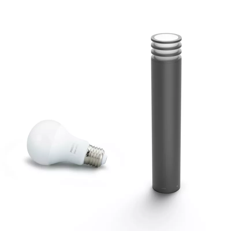 Inteligentne oświetlenie cokołowe Philips Hue White Lucca Outdoor post 1740393P0