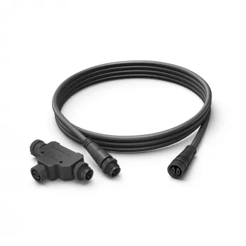 Philips Outdoor kabel extension 2.5 m, Przedłużacz, Czarny, Plastik, Philips, Podwórko, Przedogródek, Ogród, Taras, IP67