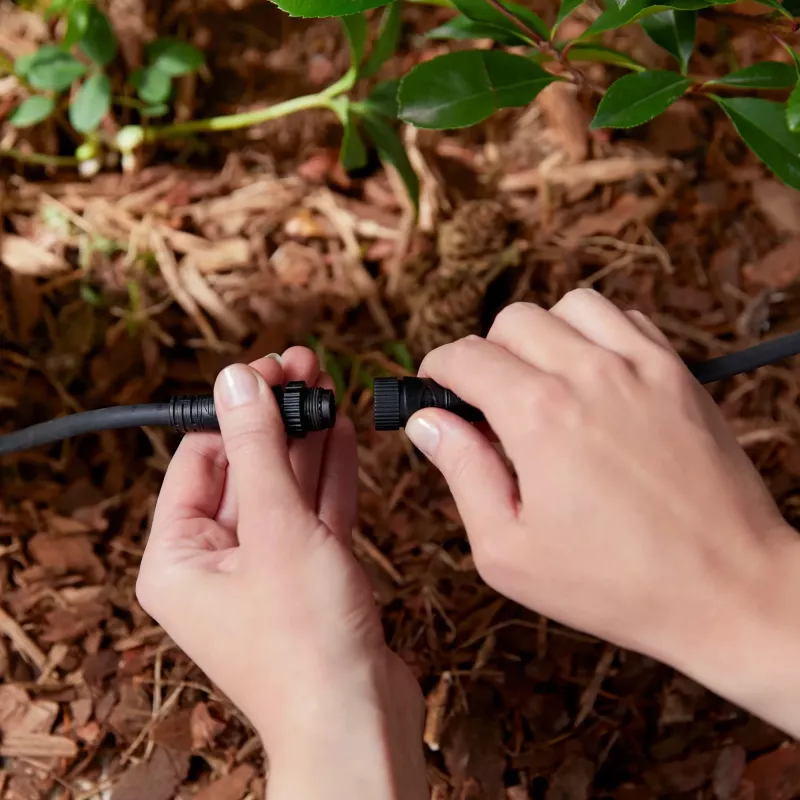 Philips Outdoor kabel extension 2.5 m, Przedłużacz, Czarny, Plastik, Philips, Podwórko, Przedogródek, Ogród, Taras, IP67