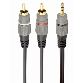 GEMBIRD Kabel 3,5 mm stereo do 2xRCA 1,5 m - pozłacane złącza