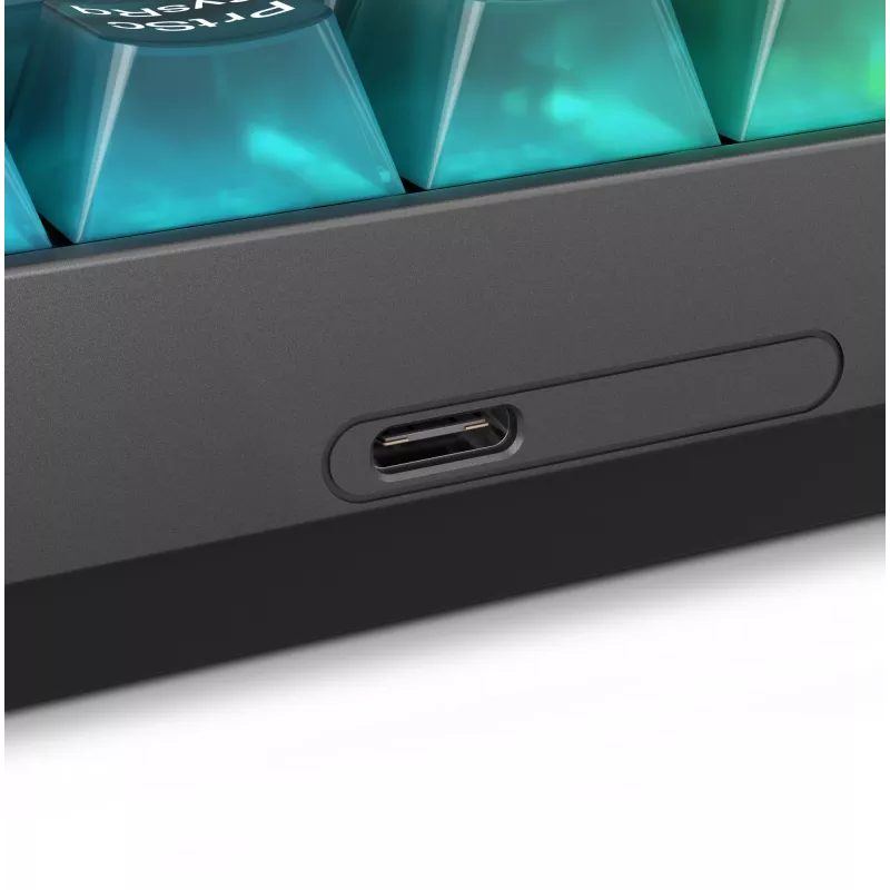 Mechaniczna klawiatura gamingowa Lenovo Legion K510 Mini Pro 75% US English, 84 klawisze, RGB, USB, kabel 1,8 m, czarno-przezroczysta
