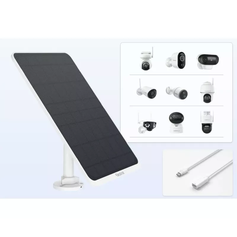 Panel słoneczny Reolink SP3-W 12W 6V USB-C IP65 zewnętrzny, 360° w poziomie, 90° w pionie, kabel 4 m, technopolimer, biały