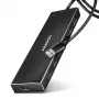 Hub USB Axagon HUE-F7A 7x USB 3.2 Gen 1 ALU FLAT micro power IN 1m USB-A USB 3.2 Gen 1 (3.1 Gen 1) Type-A 5000 Mbit/s Czarny
