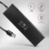 Hub USB Axagon HUE-F7A 7x USB 3.2 Gen 1 ALU FLAT micro power IN 1m USB-A USB 3.2 Gen 1 (3.1 Gen 1) Type-A 5000 Mbit/s Czarny