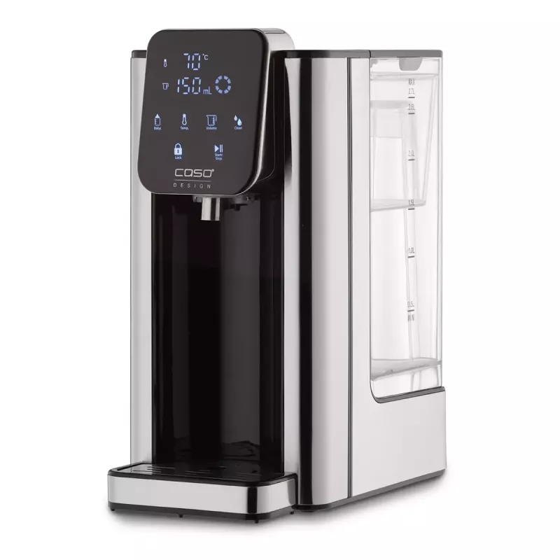 Caso Hot 7 Turbo dozownik gorącej wody, 2,7 L, 2200-2600 W, czarny/stal nierdzewna