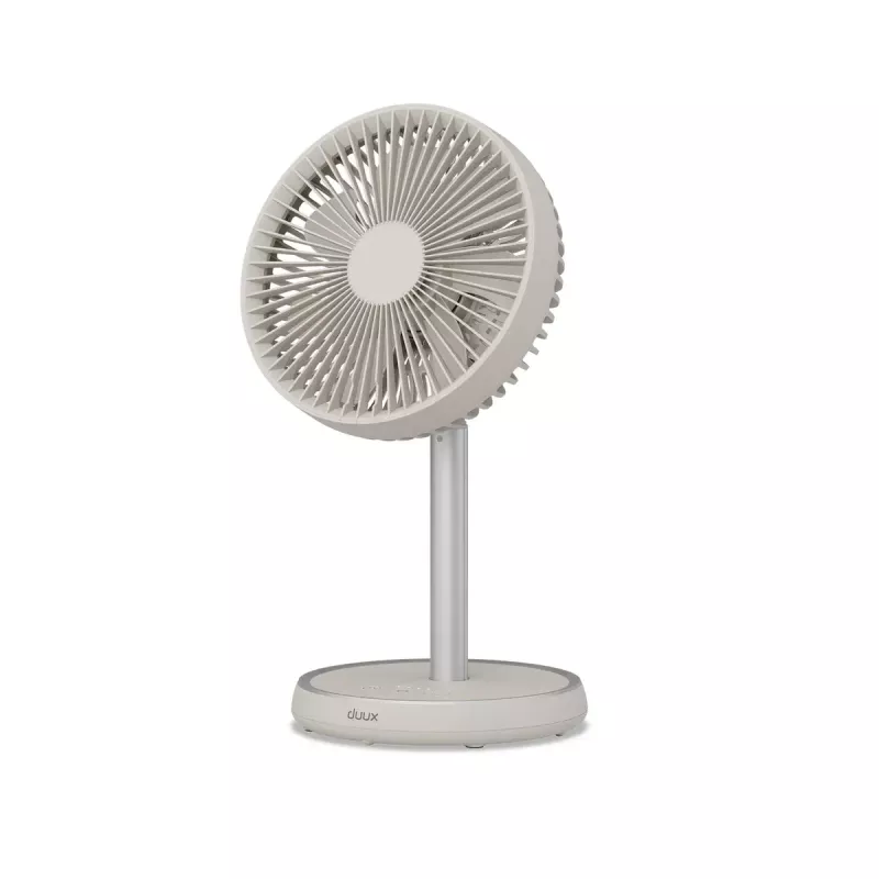 Wentylator stojący Duux Rize Flex 21 cm, 4 prędkości, oscylacja, 10 W, greige