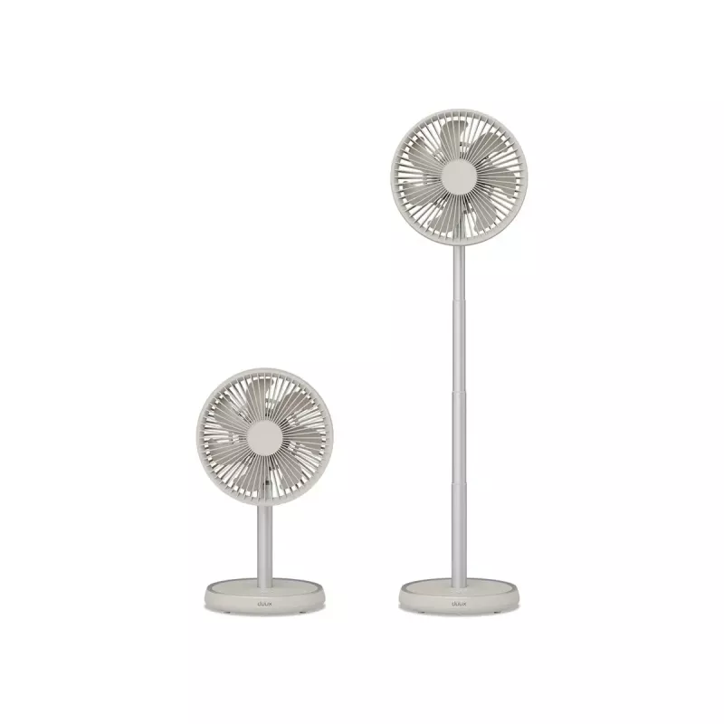 Wentylator stojący Duux Rize Flex 21 cm, 4 prędkości, oscylacja, 10 W, greige