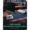 Podstawka pod laptop RAIDSONIC IB-NH300-R, aluminiowa, srebrna, pasuje do 17 cali (43,2 cm), obrót 360°, 280×230×550 mm