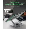 Podstawka pod laptop RAIDSONIC IB-NH300-R, aluminiowa, srebrna, pasuje do 17 cali (43,2 cm), obrót 360°, 280×230×550 mm